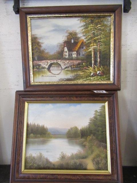 TWO SMALL OIL LANDSCAPES Image