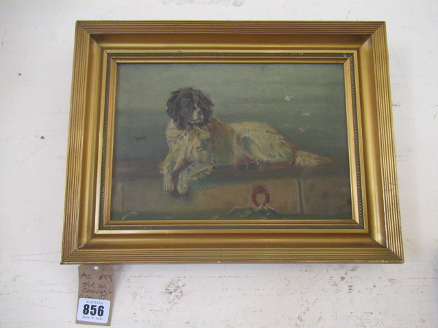 OIL ON CANVAS OF SPANIEL Image