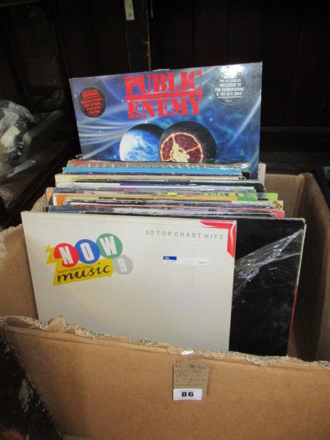 BOX OF 1980S AND 90S LP RECORDS AND CASSETTES Image