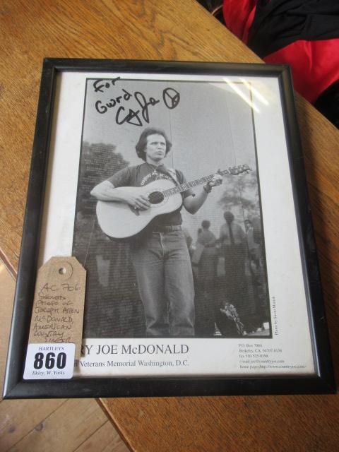 SIGNED PHOTO OF AMERICAN COUNTRY SINGER JOSEPH ALLEN MACDONALD Image