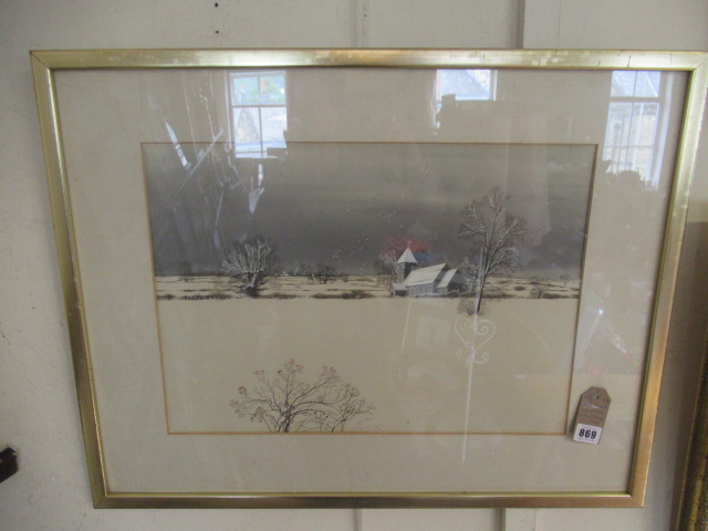 PAUL EVANS ORIGINAL SNOW SCENE PICTURE Image