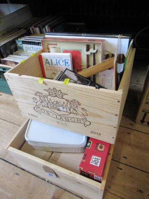 TWO BOXES OF ART AND STATIONERY MATERIALS ETC Image