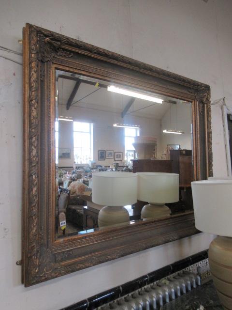 LARGE GILT FRAMED MIRROR Image