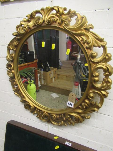 ORNATE GILT FRAMED CIRCULAR MIRROR Image