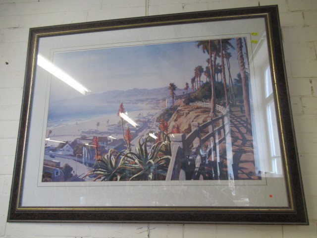 THREE LARGE FRAMED PICTURES INCLUDING MAP OF KEIGHLEY Image