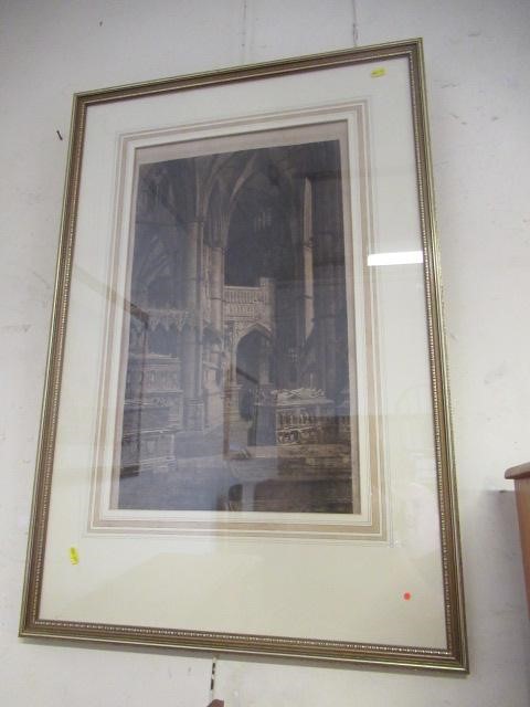 THREE LARGE FRAMED PICTURES INCLUDING MAP OF KEIGHLEY Image