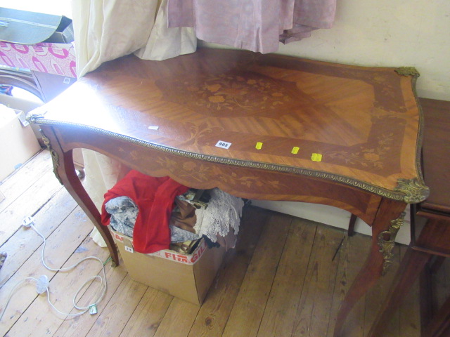 FRENCH STYLE GILT MOUNTED SIDE TABLE WITH DRAWER Image