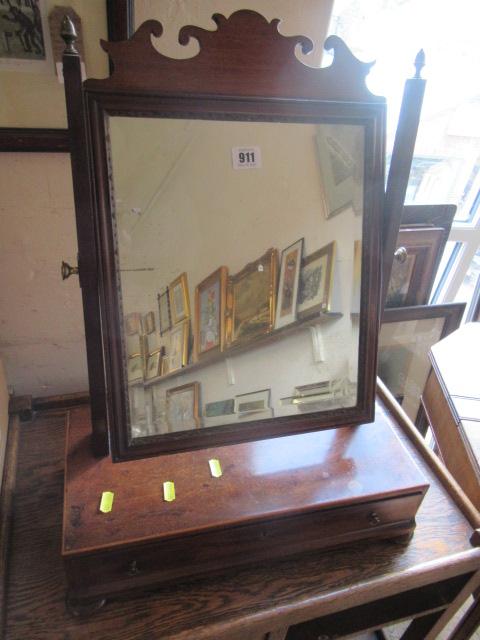 MAHOGANY TABLE MIRROR WITH DRAWER Image