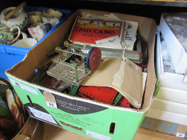 BOX OF VINTAGE MECCANO Image
