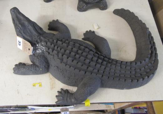 CAST IRON CROCODILE BOOT SCRAPER Image