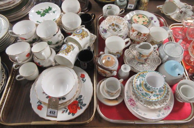 TWO TRAYS OF TEA WARE Image