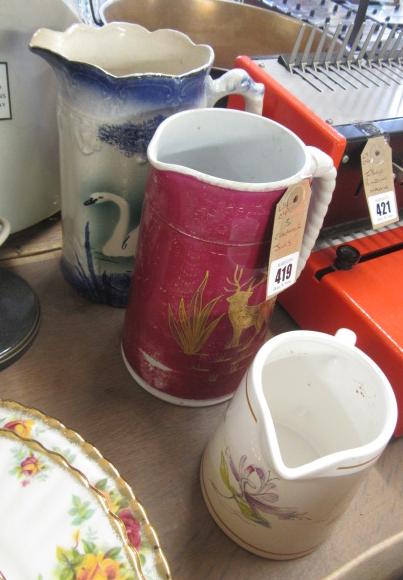 THREE CERAMIC JUGS Image