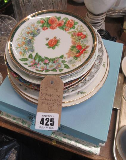 STACK OF COLLECTABLE PLATES ETC Image