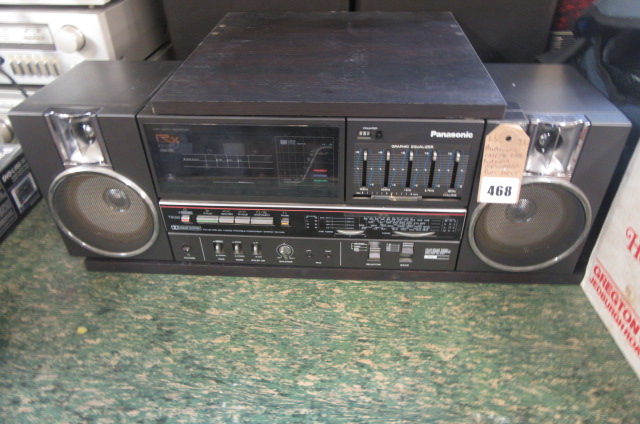 PANASONIC CASSETTE TAPE PLAYER AND SHELF Image