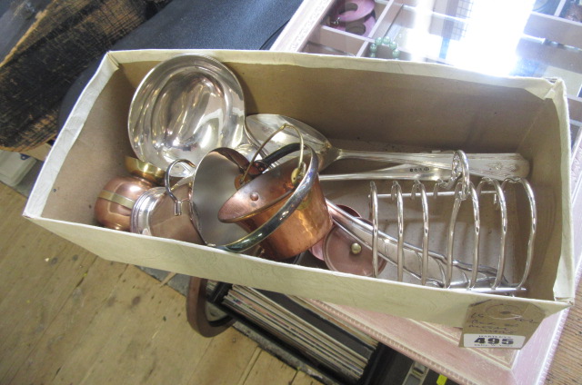 BOX OF METAL WARE Image