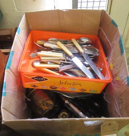 BOX OF METAL WARE Image