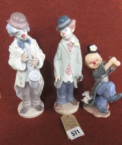 TWO LLADRO CLOWNS AND ANOTHER Image