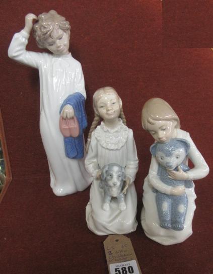 THREE NAO CHILDREN IN NIGHTGOWNS Image