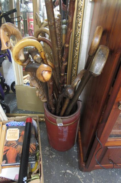 SELECTION OF SHEPHERDS CROOKS IN STAND Image