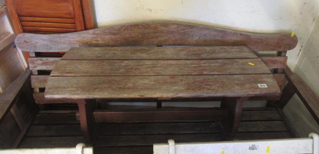 TEAK GARDEN BENCH AND TABLE Image
