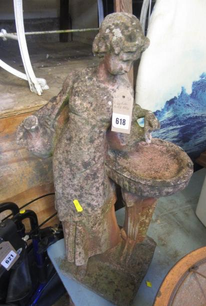 FIGURAL BIRD BATH Image