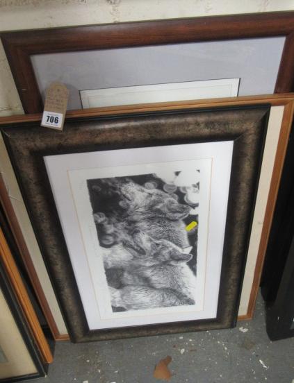WOLF LIMITED EDITION PRINT BY ROBINSON AND TWO OTHERS Image