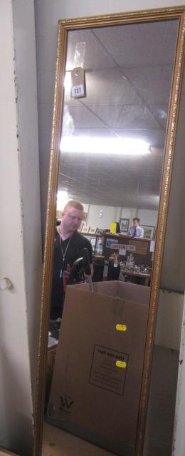 LONG GILT FRAMED MIRROR Image