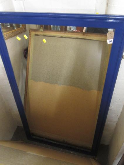 LARGE BLUE PAINTED FRAMED MIRROR Image