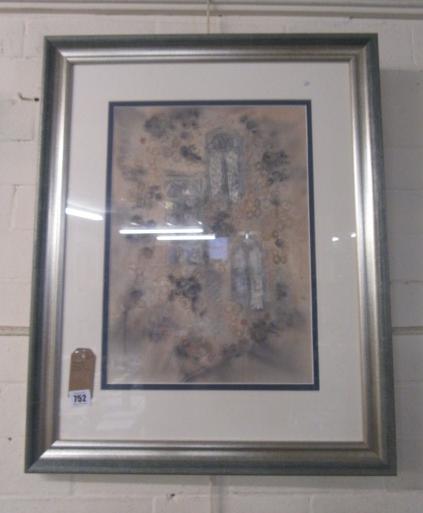 MIXED MEDIA "PINK"  PAINTING - WINDOWS Image