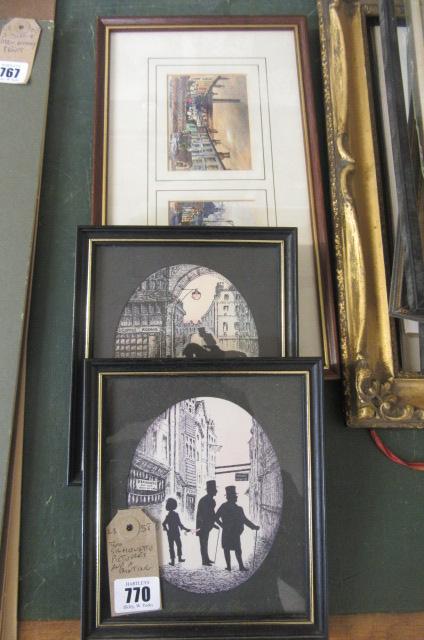 TWO SILHOUETTES AND A PAINTING Image