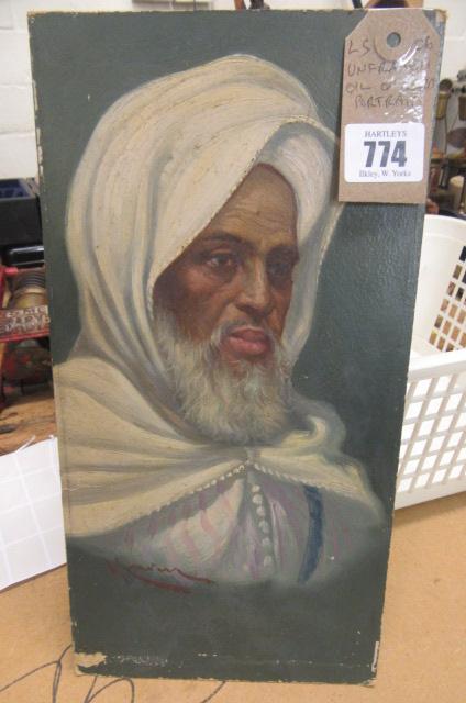 UNFRAMED OIL ON BOARD PORTRAIT Image