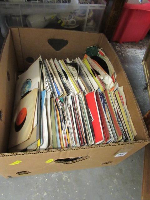 BOX OF 45 RPM RECORDS Image