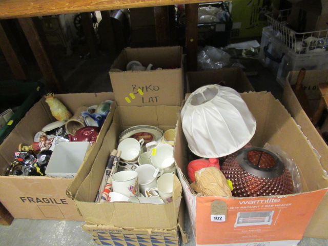 FIVE BOXES OF CERAMICS Image