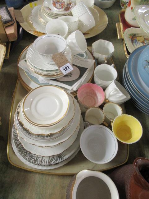TRAY OF AYNSLEY WEDGWOOD AND OTHER CERAMICS Image