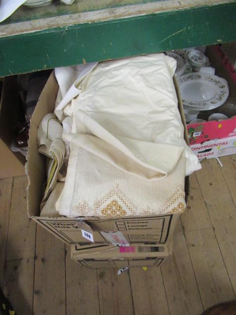 TWO BOXES OF LINEN AND LACE Image