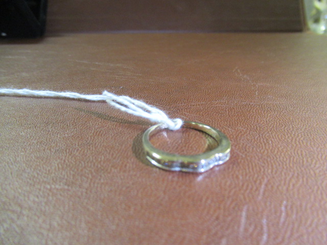 18CT GOLD AND DIAMOND HALF HOOP ETERNITY RING Image