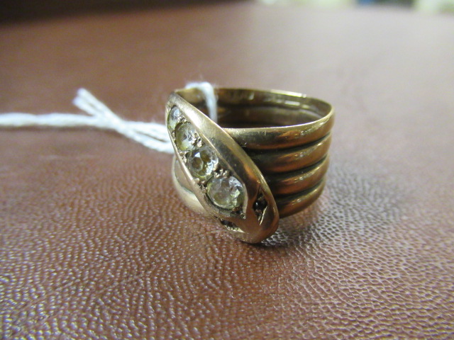 GENTS 9CT GOLD SERPENT RING Image