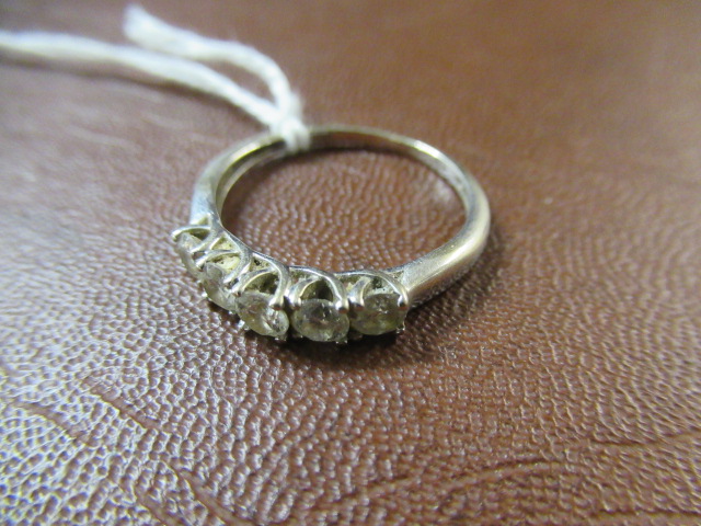 14K GOLD FIVE STONE DIAMOND RING Image
