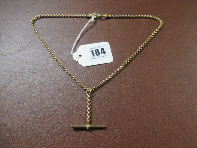 9CT GOLD CHAIN AND BAR Image