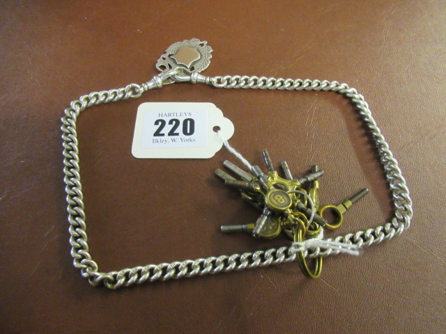SILVER WATCH CHAIN AND WATCH KEYS Image