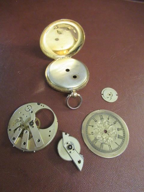 18CT GOLD CASED POCKET WATCH Image