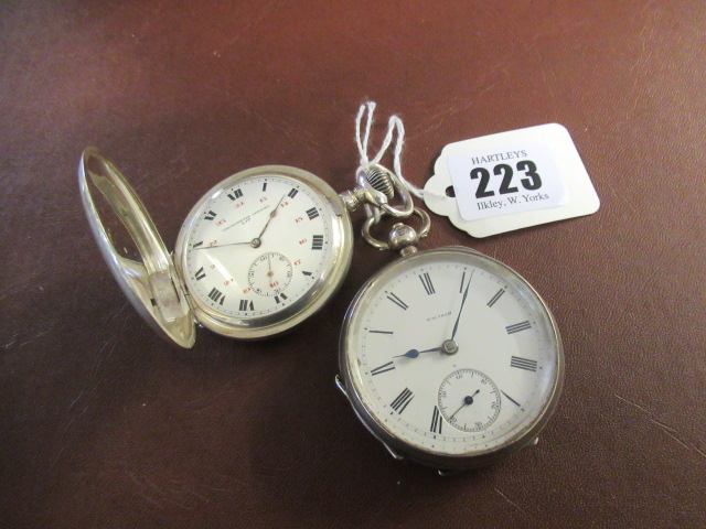 SILVER CASED POCKET WATCH AND CONTINENTAL SILVER CHRONOMETER Image