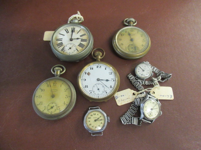 BOX OF POCKET WATCHES ETC Image