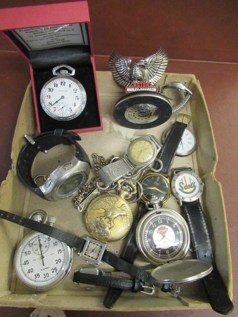 QUANTITY OF COLLECTABLE WATCHES INCLUDING HARLEY DAVISON PROMOTION Image