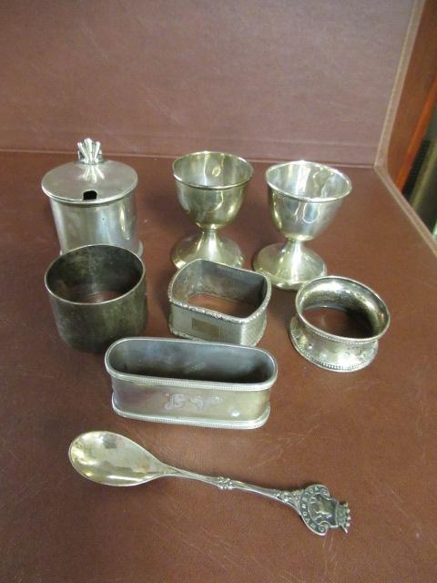 QUANTITY OF SILVER NAPKIN RINGS ETC Image