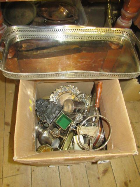 BOX OF EPNS AND BRASS Image