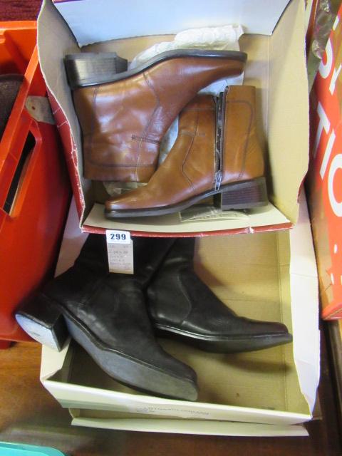 TWO BOXED PAIRS OF LADIES BOOTS SIZE 36 Image