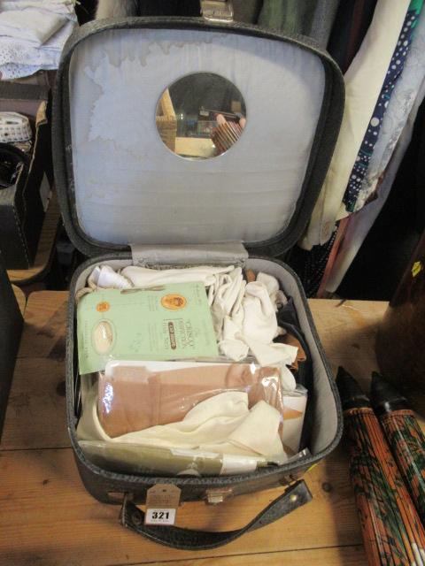 VANITY CASE WITH SCARVES GLOVES AND STOCKINGS Image