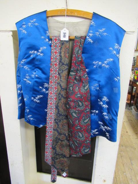 SILK WAISTCOAT AND FOUR TIES Image