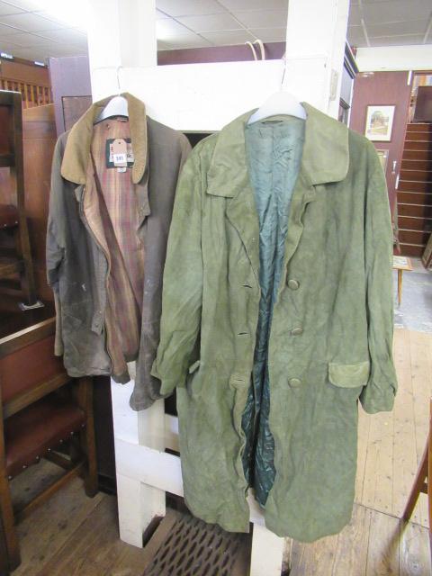 GREEN SUEDE COAT AND RYEDALE COUNTRY WAX JACKET Image
